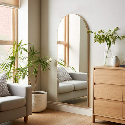 Specchio da terra e da parete a figura intera ad arco Dovelina