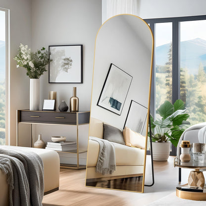 Specchio da terra e da parete a figura intera ad arco Dovelina