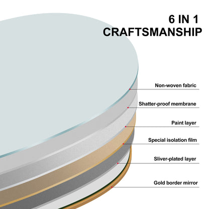 Specchio da pavimento in legno a figura intera ad arco, specchio da parete
