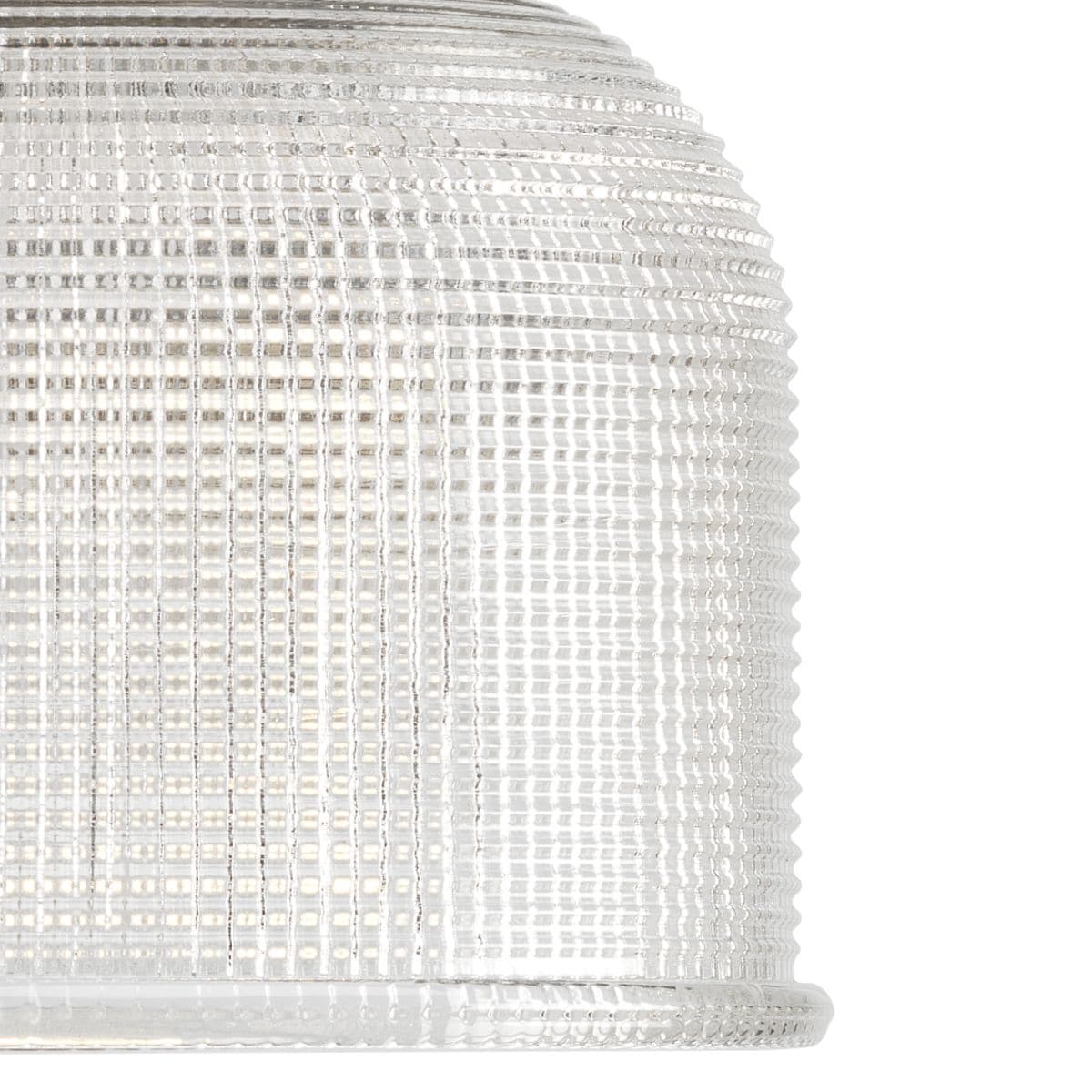 Lampada da bagno in stile costiero con tre luci, in cromo lucido e vetro prismatico trasparente doppio, collezione Archie - 8,75 x 26,25 x 7,25