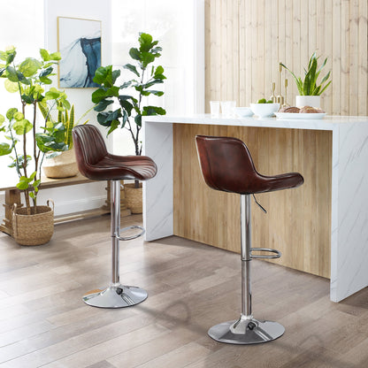 Sgabello da bar girevole regolabile in altezza Art Leon, set da 2