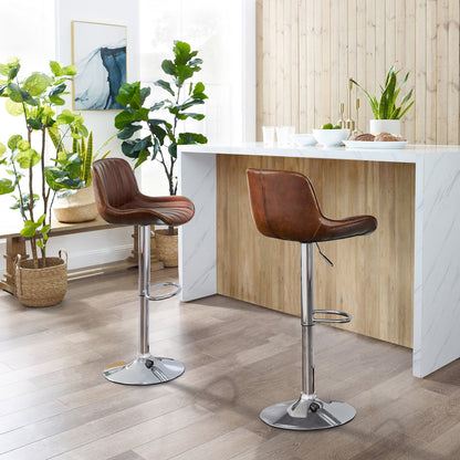 Sgabello da bar girevole regolabile in altezza Art Leon, set da 2