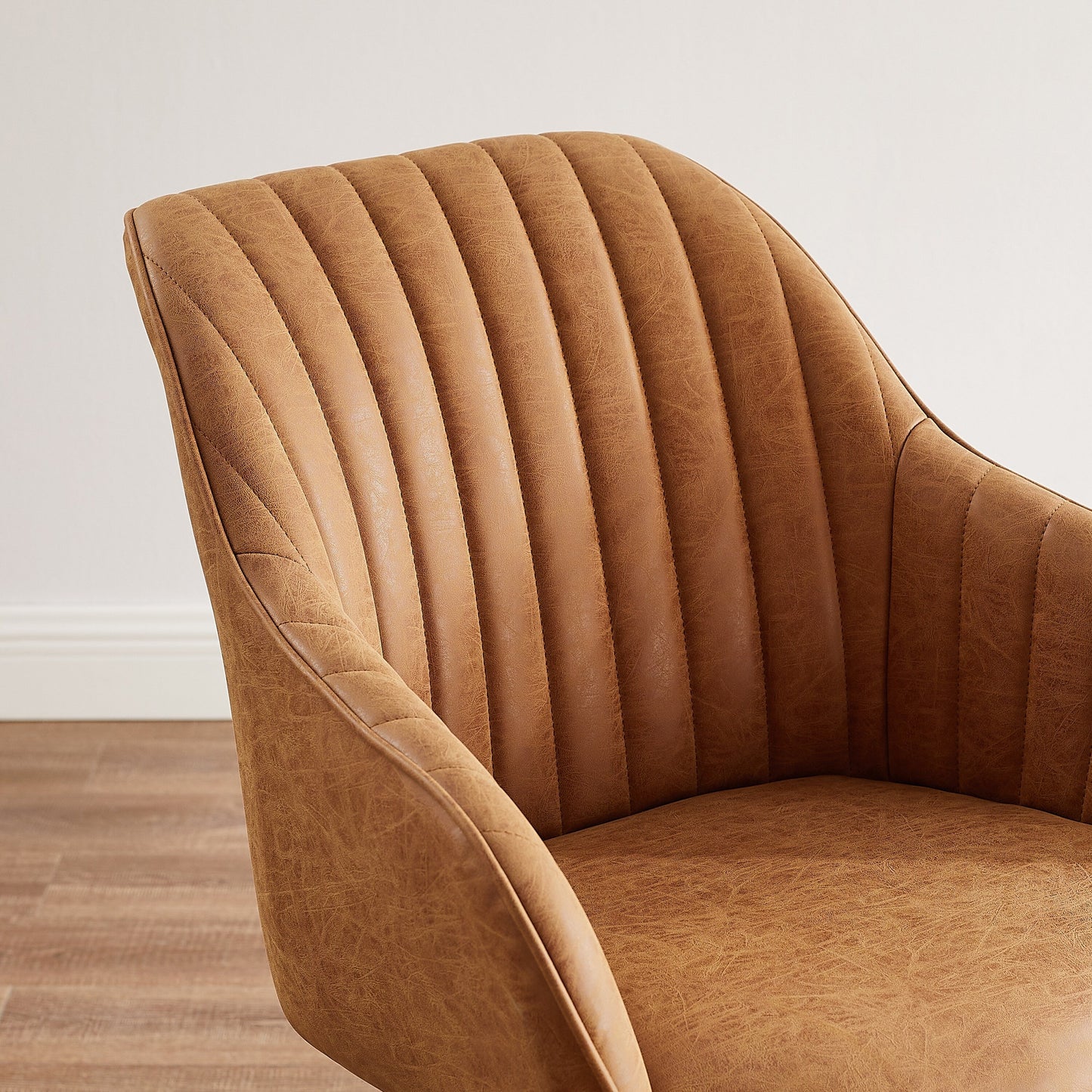 Poltrona girevole moderna Art Leon per ufficio domestico con gambe in legno