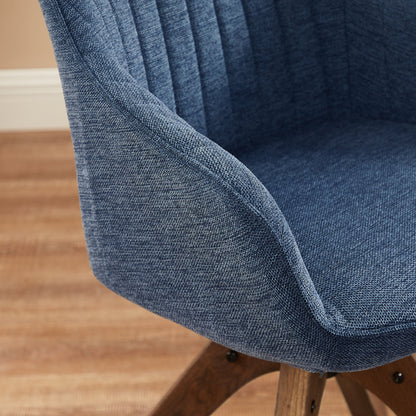 Poltrona girevole moderna Art Leon per ufficio domestico con gambe in legno