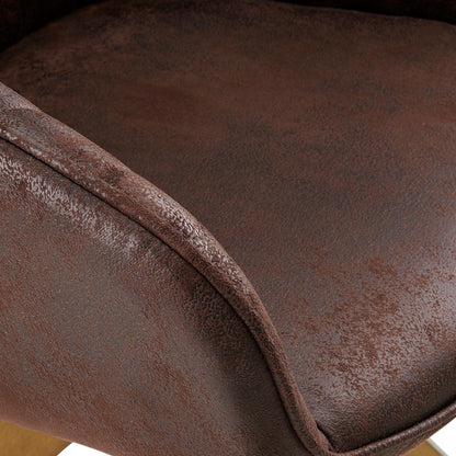 Poltrona girevole moderna Art Leon per ufficio domestico con gambe in legno