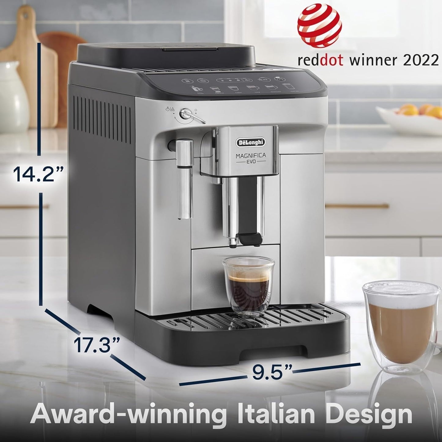 Macchina per caffè espresso automatica con montalatte manuale, macinacaffè integrato, ECAM29043SB