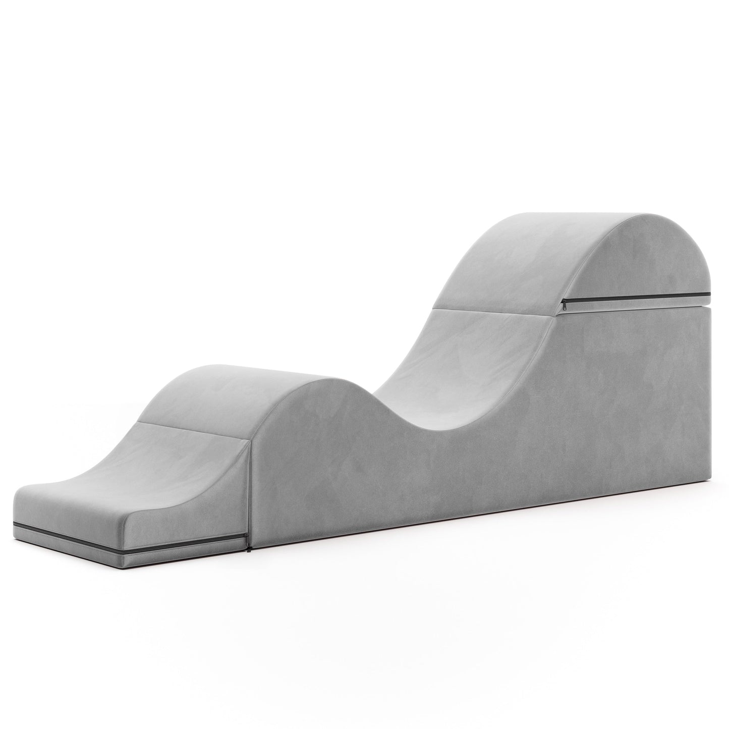 Chaise longue convertibile Avana Kami / Yoga e massaggio - Pouf 2 in 1 con poltrona yoga pieghevole nascosta, microvelluto - N/D