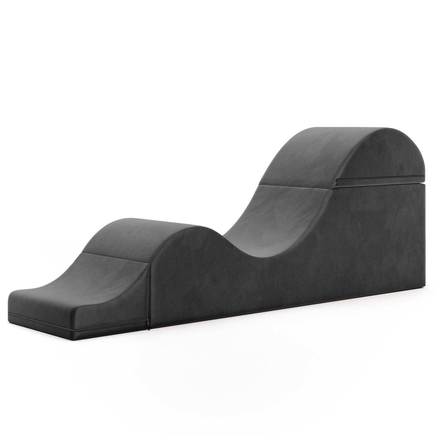 Chaise longue convertibile Avana Kami / Yoga e massaggio - Pouf 2 in 1 con poltrona yoga pieghevole nascosta, microvelluto - N/D