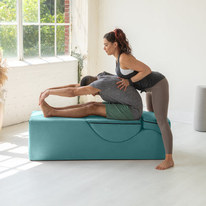 Chaise longue convertibile Avana Kami / Yoga e massaggio - Pouf 2 in 1 con poltrona yoga pieghevole nascosta, microvelluto - N/D