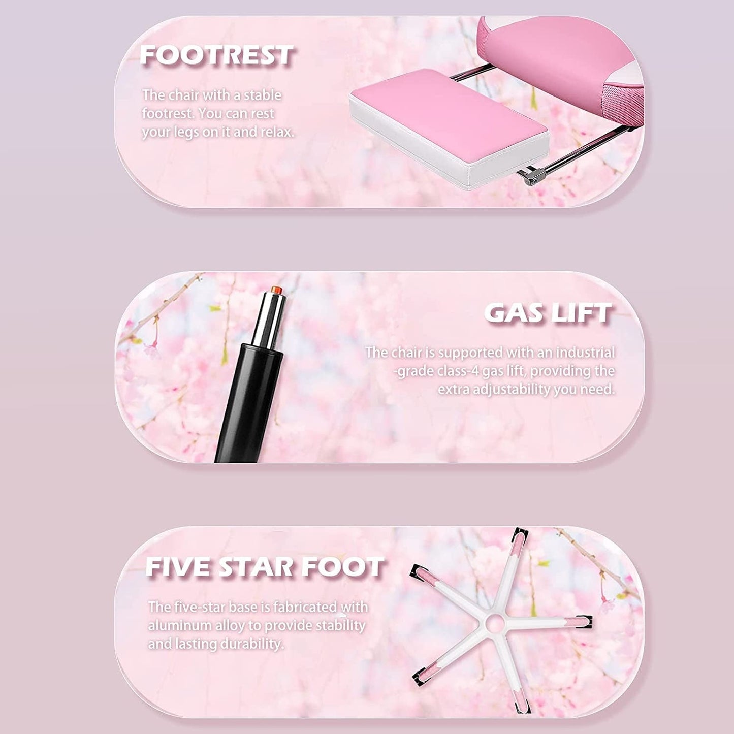 Sedia da gioco BOSSIN Racing Style, sedia da gioco alta e robusta da 300 libbre, sedia per computer con schienale alto