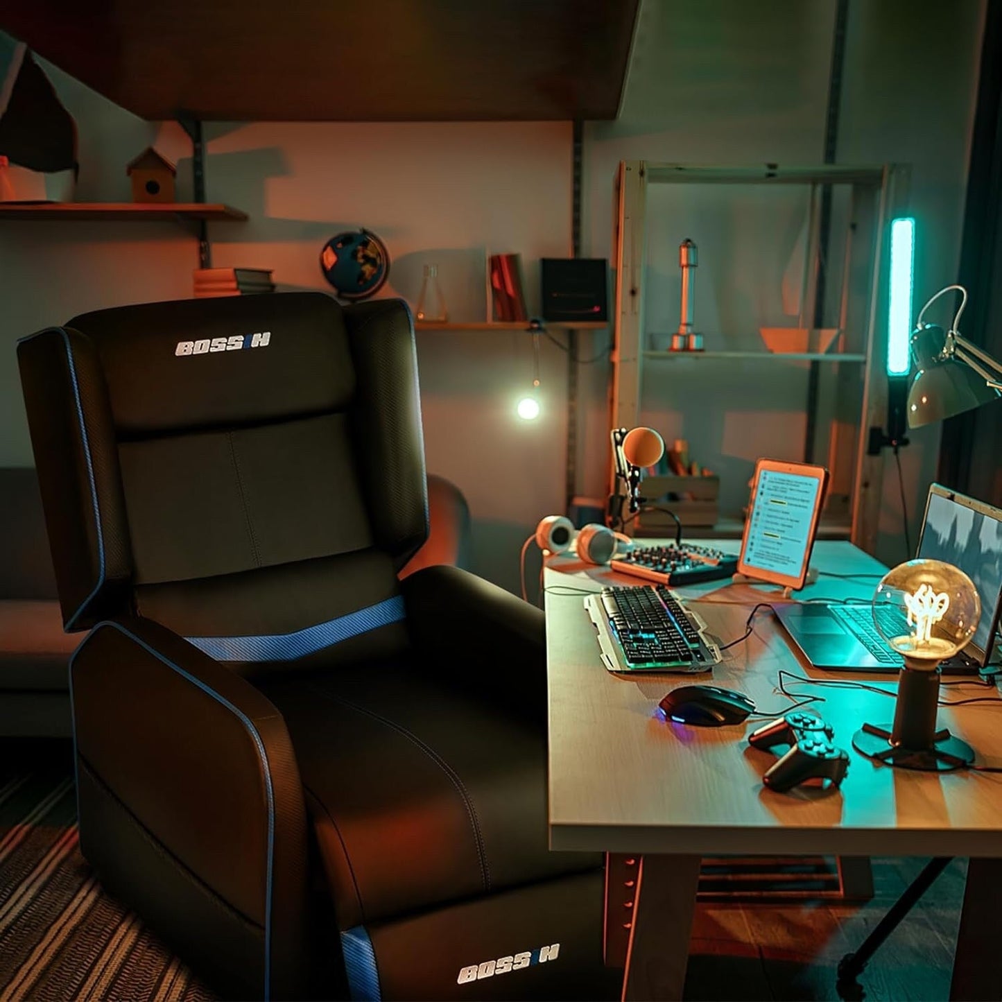 Divano reclinabile singolo ergonomico in pelle PU BOSSIN per soggiorno