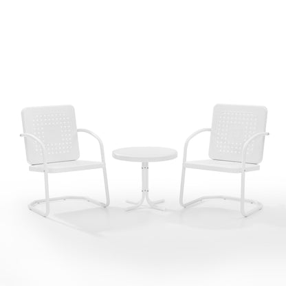 Set di 3 sedie da esterno Crosley Bates - 84 L x 22 P x 35 A