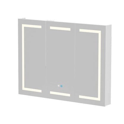 Mobiletto per medicinali da bagno con specchio LED antiappannamento 6000K, mobiletto da parete bianco