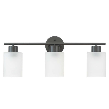 Lampada da bagno Bellevue Lydia a 3 luci, larghezza 23 cm, con finitura satinata