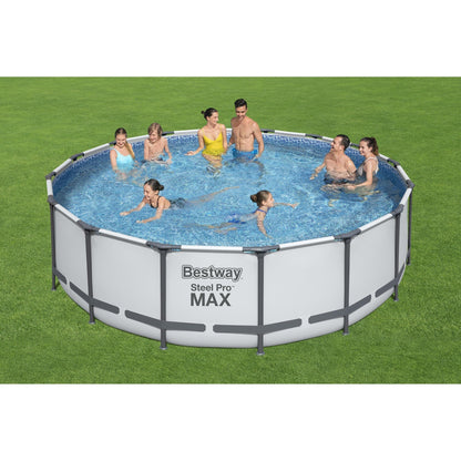 Piscina fuori terra rotonda Bestway Steel Pro MAX con pompa e copertura