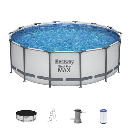 Piscina fuori terra rotonda Bestway Steel Pro MAX con pompa e copertura