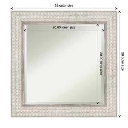 Specchio da parete per bagno in legno bisellato - Cornice Trellis Silver - Trellis Silver