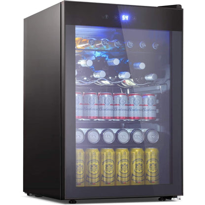 Cantinetta frigo da 4,4 piedi cubi con luci LED e pulsanti touch, ripiani rimovibili, meno di 38 dB