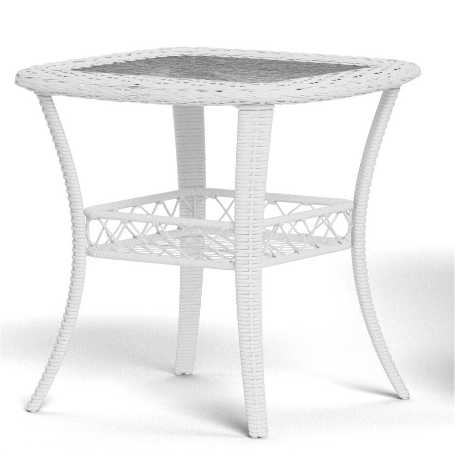 Biloxi Outdoor WhiteOutdoor Wicker Swivel Glider Patio Set (3 pezzi)