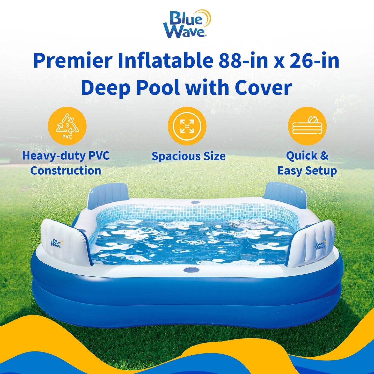 Piscina gonfiabile Blue Wave Premier con copertura - Taglia unica