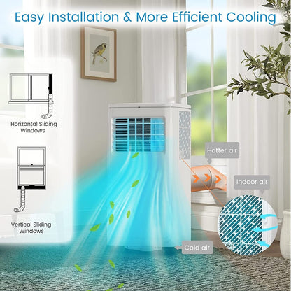 Condizionatori d'aria portatili Bossin 8000BTU (Ashrae), 5000BTU (SACC) 3 in 1 con telecomando, refrigeratore d'aria portatile Quiet Room - 880 V