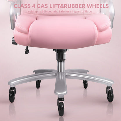 Sedia da ufficio Bossin Big and Tall Executive, sedia ergonomica con supporto lombare regolabile da 500 libbre, schienale alto in pelle PU per computer