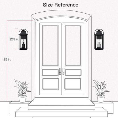 Applique da parete per esterni Brits Black