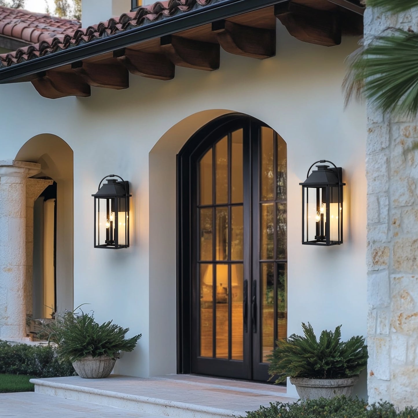 Applique da parete per esterni Brits Black