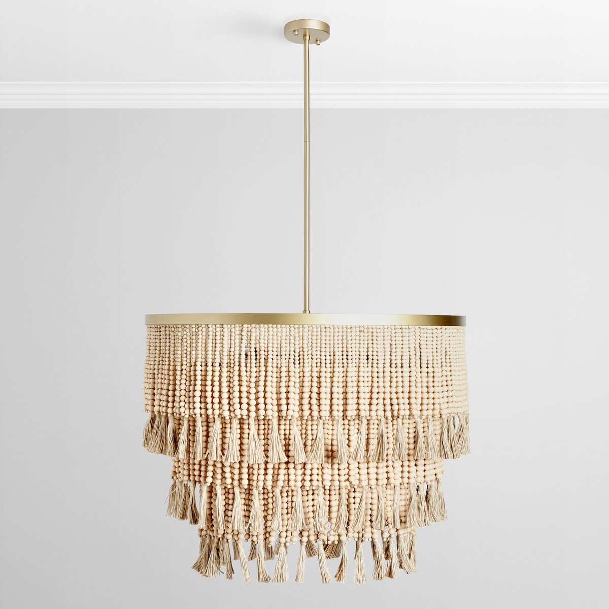 Lampadario con perline naturali Brittany di Kosas Home