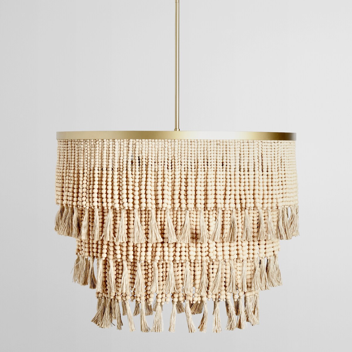 Lampadario con perline naturali Brittany di Kosas Home