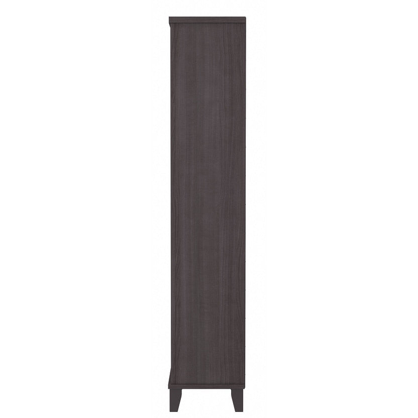 Libreria alta a 5 ripiani Somerset di Bush Furniture con ripiani regolabili