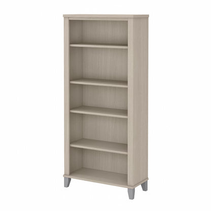 Libreria alta a 5 ripiani Somerset di Bush Furniture con ripiani regolabili