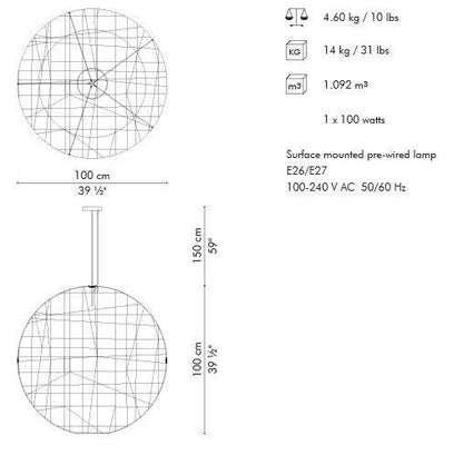 LAMPADA A SOSPENSIONE CUC ME (ROTONDA GRANDE)