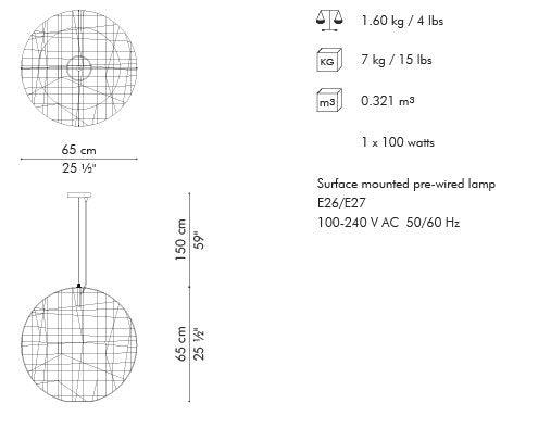 LAMPADA A SOSPENSIONE CUC ME (ROTONDA MEDIA)