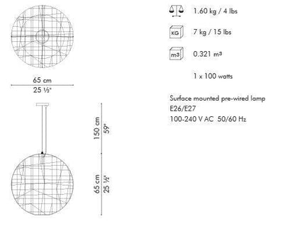 LAMPADA A SOSPENSIONE CUC ME (ROTONDA MEDIA)