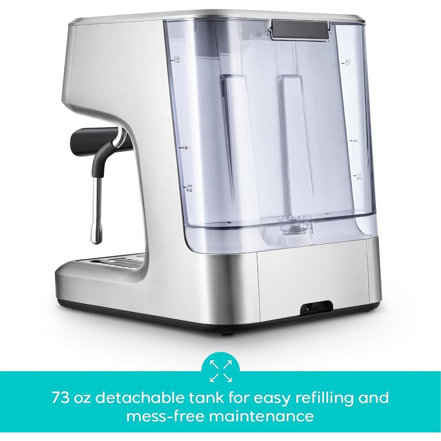 CASABREWS Ultra Macchina per caffè espresso tutto in uno con display LCD, argento