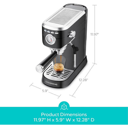 CASABREWS CM5418 Macchina per caffè espresso 20 bar con lancia vapore per schiuma di latte
