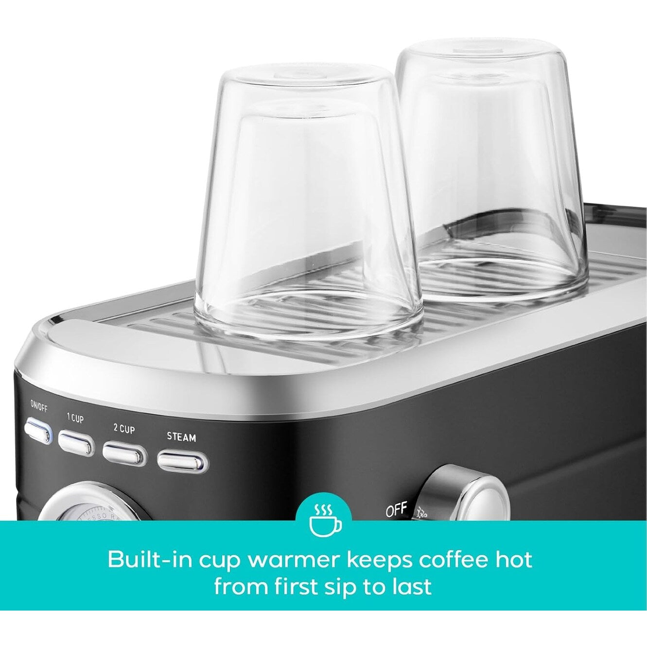 CASABREWS CM5418 Macchina per caffè espresso 20 bar con lancia vapore per schiuma di latte