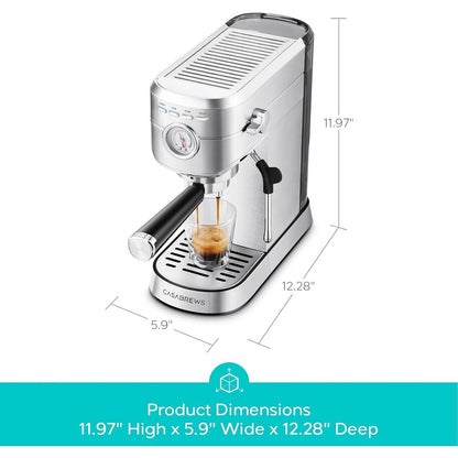 CASABREWS CM5418 Macchina per caffè espresso 20 bar con lancia vapore per schiuma di latte