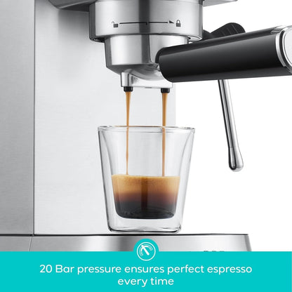 CASABREWS CM5418 Macchina per caffè espresso 20 bar con lancia vapore per schiuma di latte