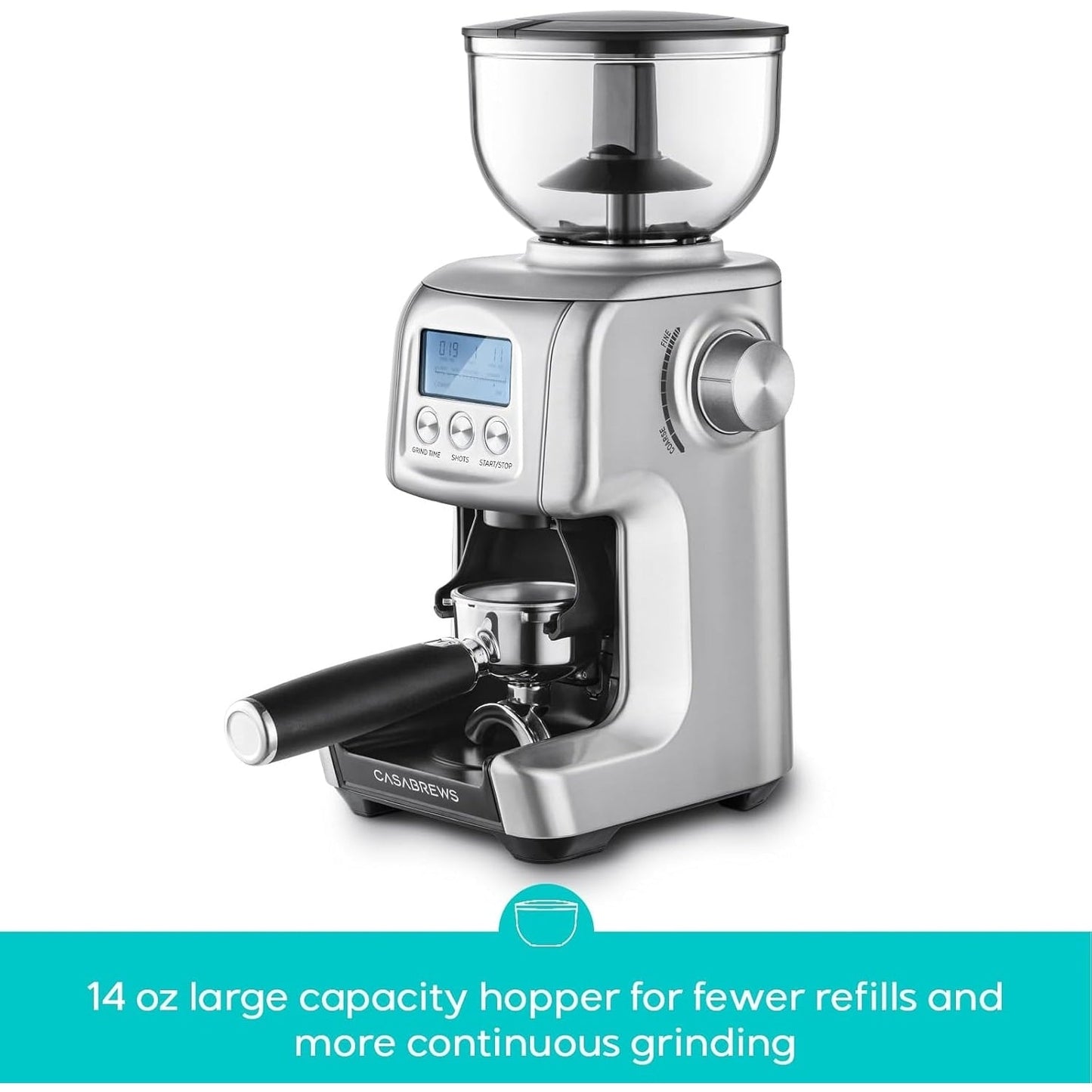 CASABREWS Tornado Macinacaffè elettrico conico argento - N/D