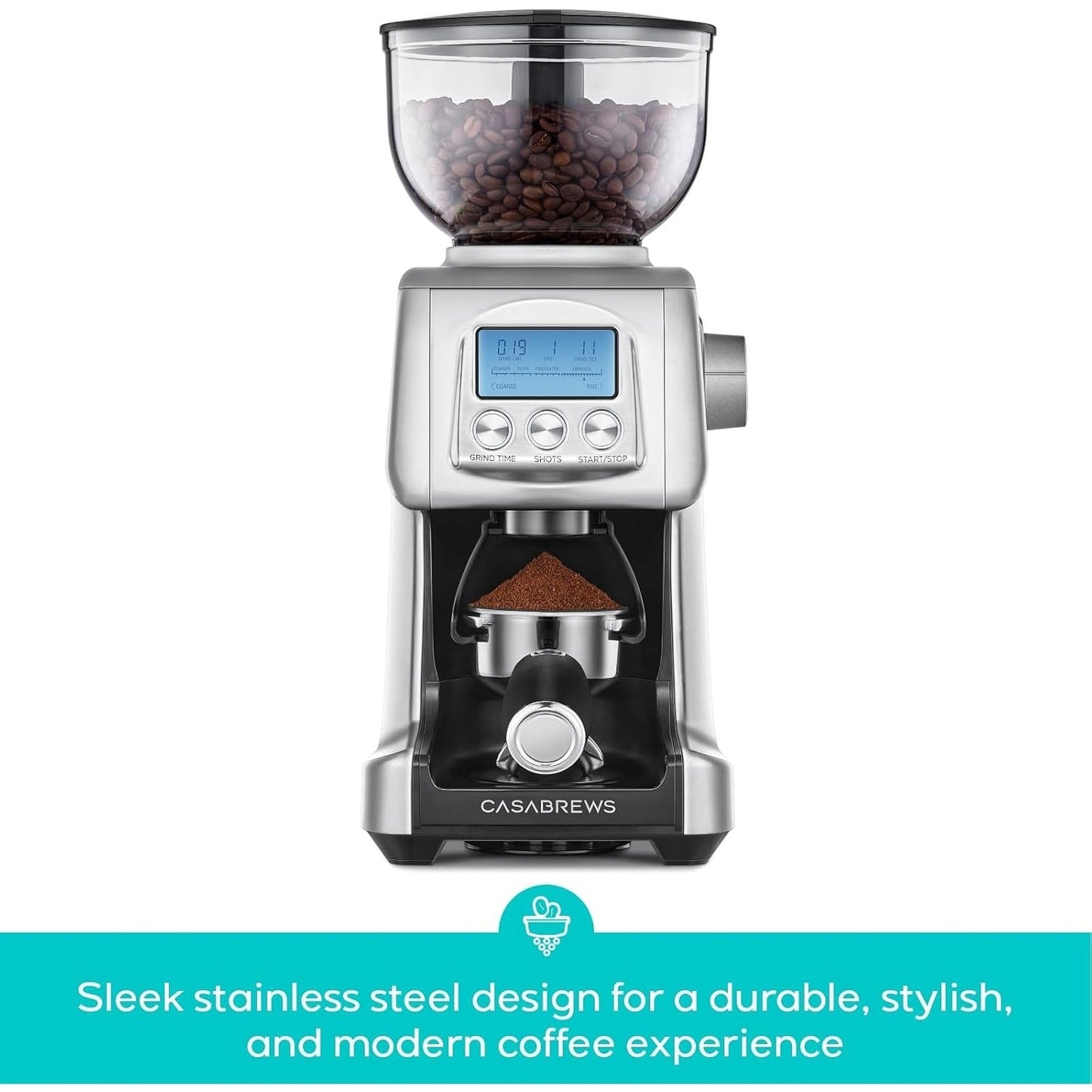 CASABREWS Tornado Macinacaffè elettrico conico argento - N/D