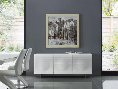 Credenza Luna laccata bianca