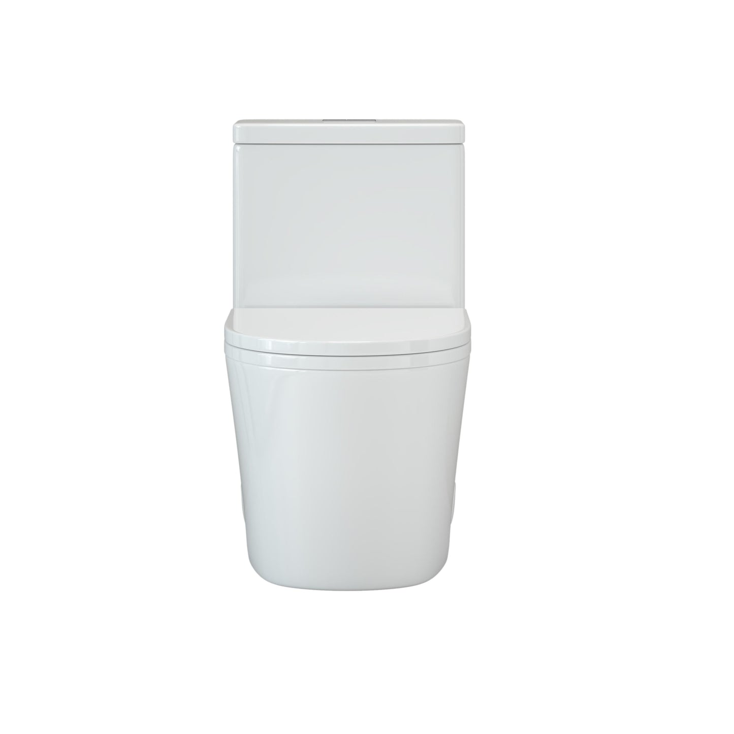 WC monoblocco compatto piccolo CB HOME da 24'', WC corto moderno con doppio scarico e sifone, sedile a chiusura ammortizzata, altezza comfort di 16,5''