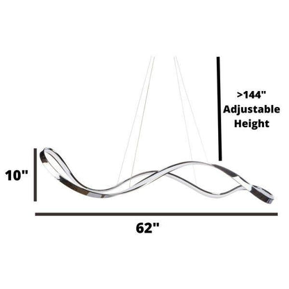 Lampadario a LED Xander // Finitura cromata