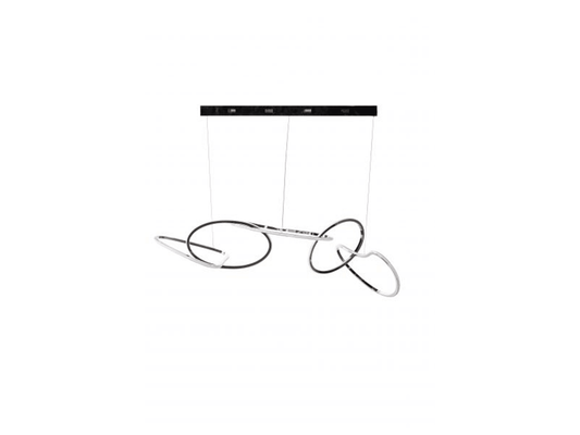 Lampadario a cerchi LED // Finitura cromata