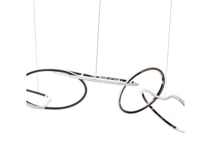 Lampadario a cerchi LED // Finitura cromata