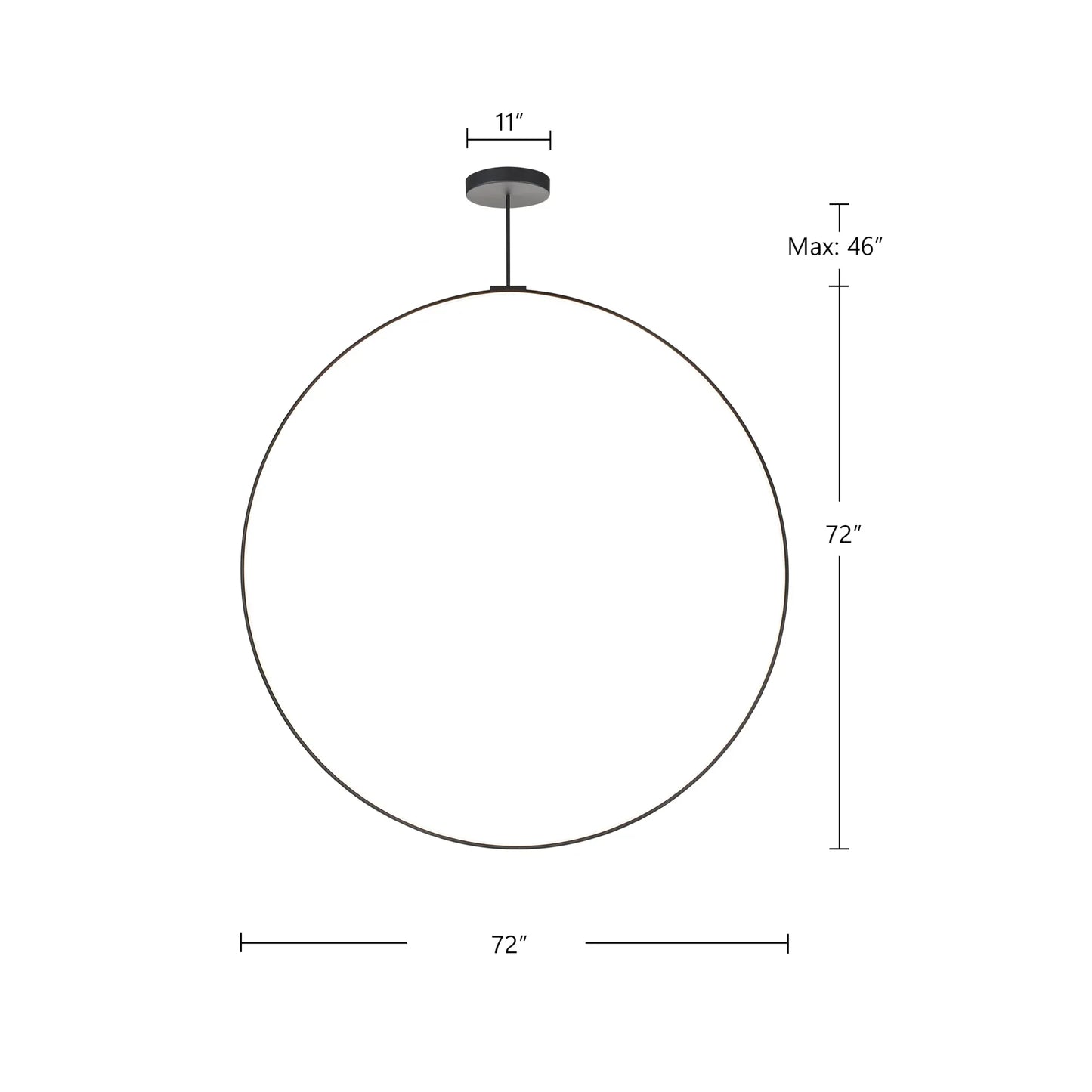 Lampada a sospensione Circuit XL da 72 pollici