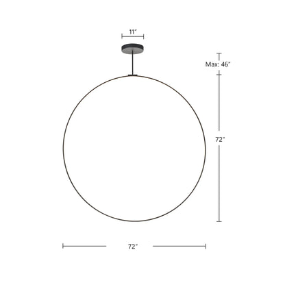 Lampada a sospensione Circuit XL da 72 pollici