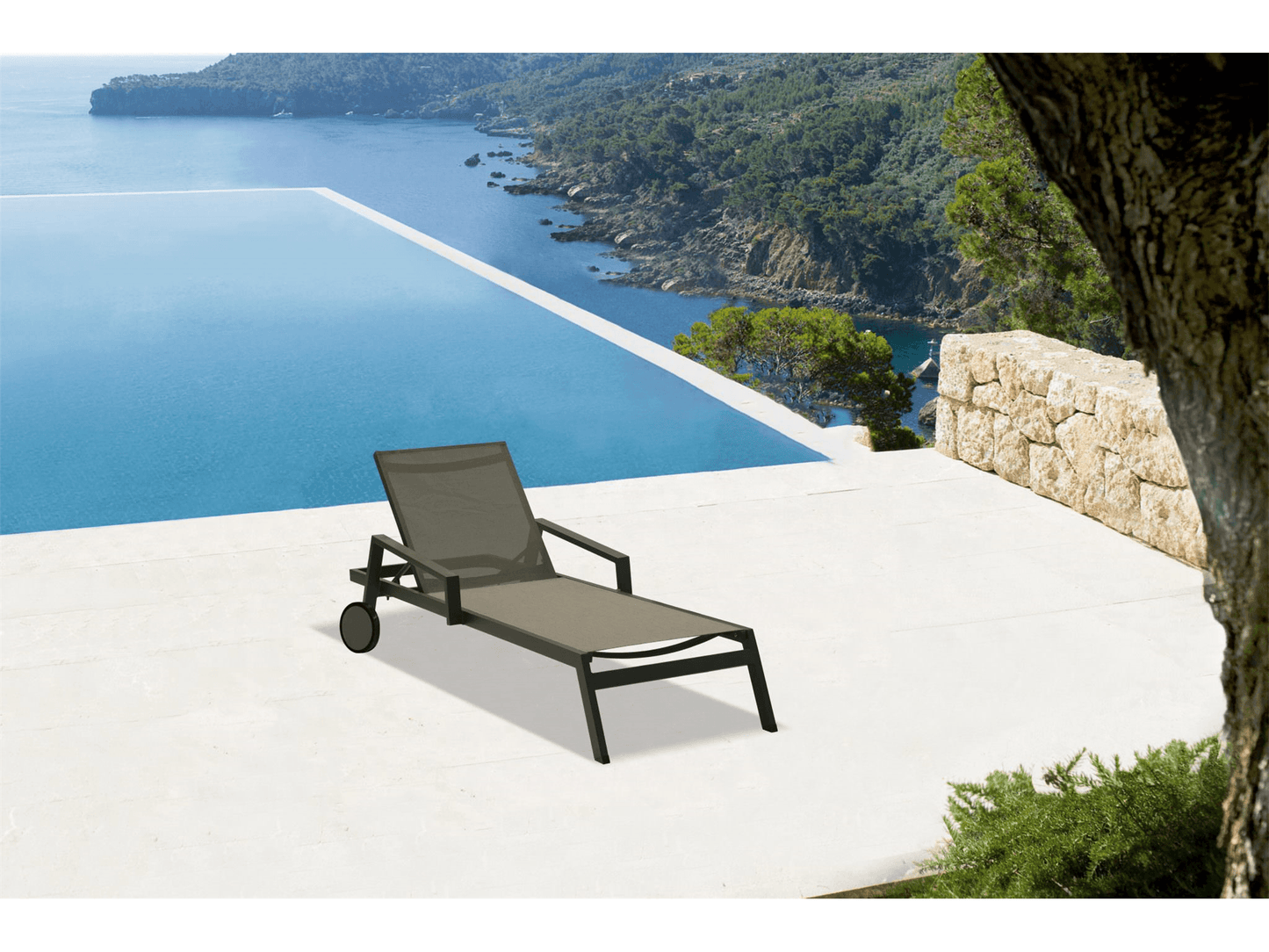Chaise longue da esterno Lovell: set da 2